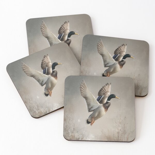 Item preview, Graceful Mallard Duck Over Marsh Mist designed and sold by EJGIBSON.