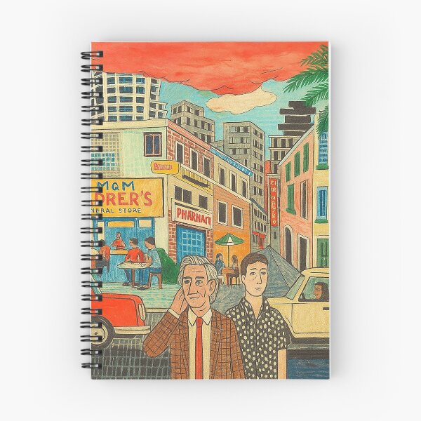 Item preview, Illustrated Urban Street Scene – Retro Storefront City Art	 designed and sold by weirdfishes123.