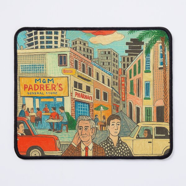 Item preview, Illustrated Urban Street Scene – Retro Storefront City Art	 designed and sold by weirdfishes123.
