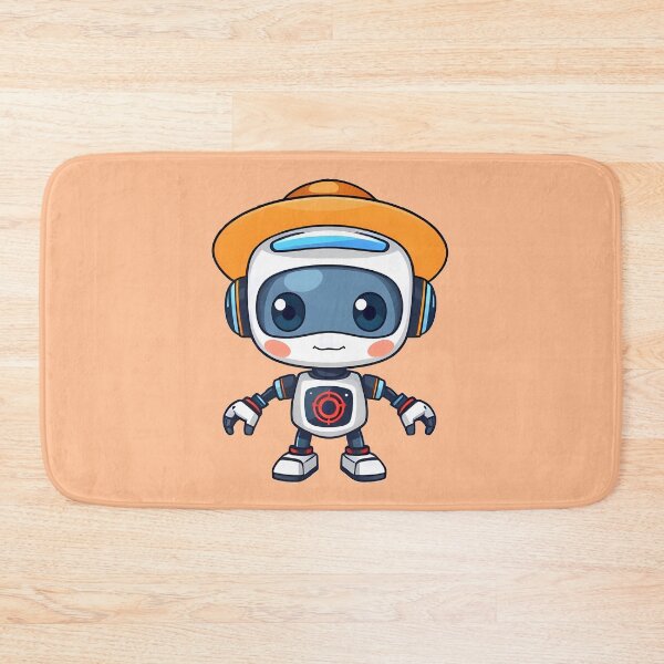 Item preview, Smiling Cute Hat Bot designed and sold by KaviPatterns.