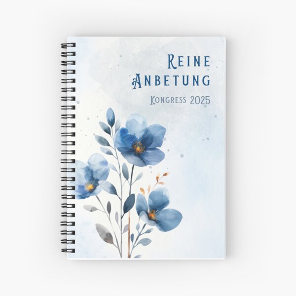 Item preview, JW Convention 2025 Pure Worship - Blue Flower designed and sold by Bilderbuchblume.