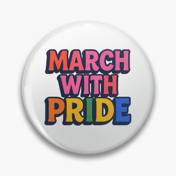 Item preview, March with Pride – Bold Rainbow Typography designed and sold by Haus Of Sin.