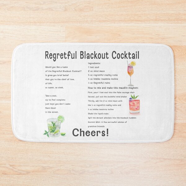 Item preview, Regretful Blackout Cocktail- Recipe Poem designed and sold by daphsam.