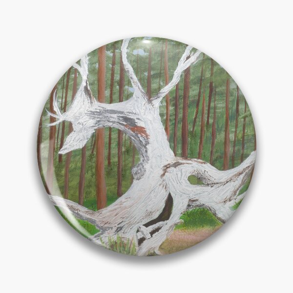 Item preview, Woodland Soul - Ghostly White Tree Stump in Forest designed and sold by DoodleArtsShop.