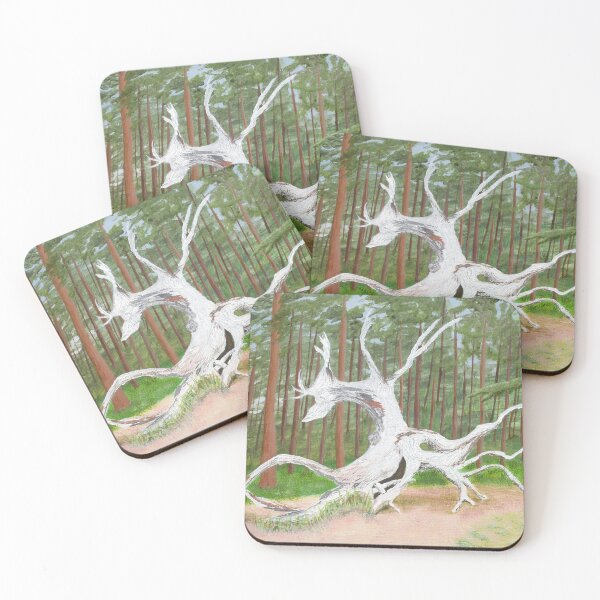 Item preview, Woodland Soul - Ghostly White Tree Stump in Forest designed and sold by DoodleArtsShop.