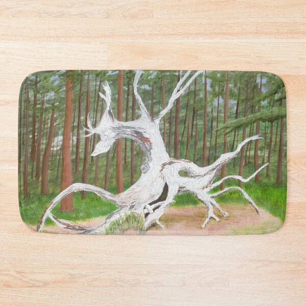 Item preview, Woodland Soul - Ghostly White Tree Stump in Forest designed and sold by DoodleArtsShop.