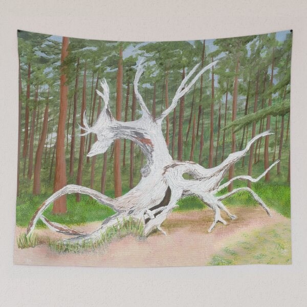 Item preview, Woodland Soul - Ghostly White Tree Stump in Forest designed and sold by DoodleArtsShop.