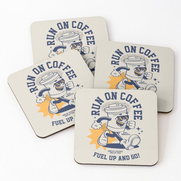 Item preview, Run on Coffee designed and sold by HappyDoodleBoy.