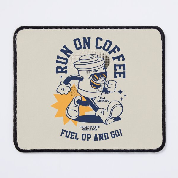 Item preview, Run on Coffee designed and sold by HappyDoodleBoy.