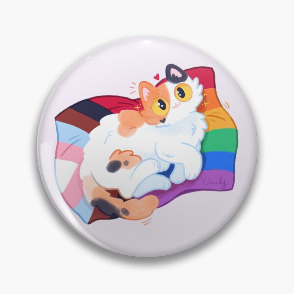 Item preview, Pride Flag Cat designed and sold by hellocloudy.