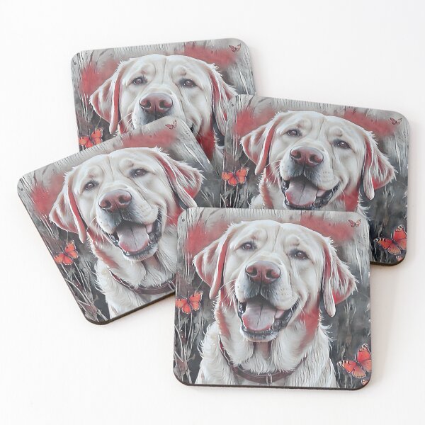 Item preview, 1 Happy Dog and Dozens of Butterflies in a Joyful Field Scene designed and sold by POETTICA.