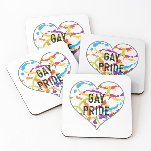 Item preview, Gay Pride - Splattered Rainbow Heart designed and sold by Daniel Bevis Design.