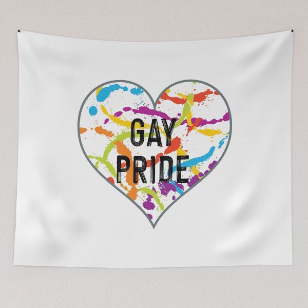 Item preview, Gay Pride - Splattered Rainbow Heart designed and sold by Daniel Bevis Design.