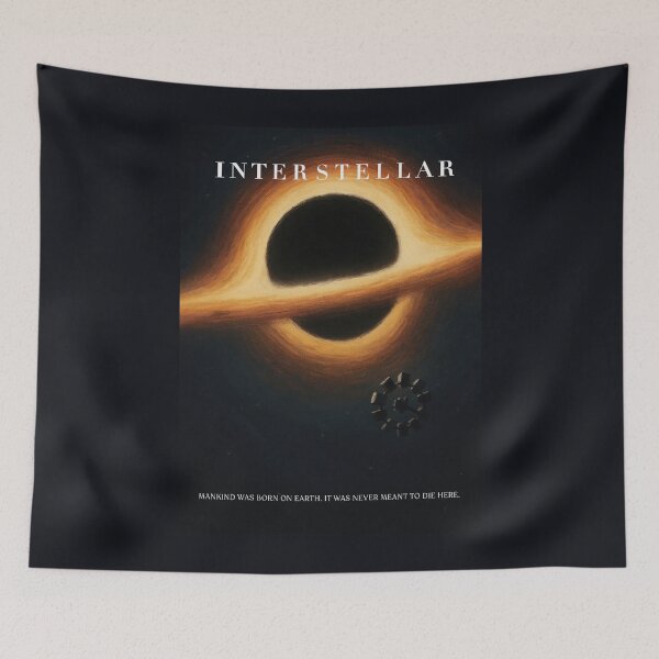 Item preview, Interstellar Black Hole Poster Fan Art designed and sold by Enea Kelo.