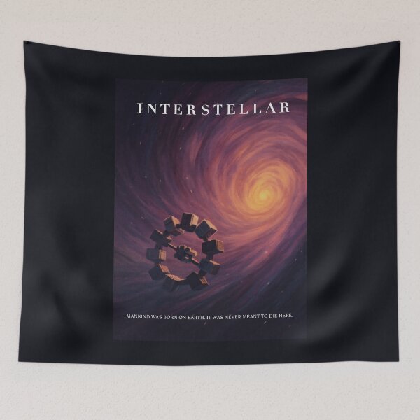 Item preview, Interstellar Black Hole Poster Fan Art designed and sold by Enea Kelo.