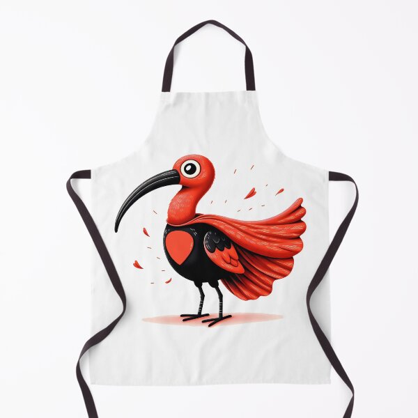 Item preview, Scarlet Ibis Superhero Heart Emblem - Scandinavian Folk Art by heidiannemorris © designed and sold by FOLK ART FUSION.