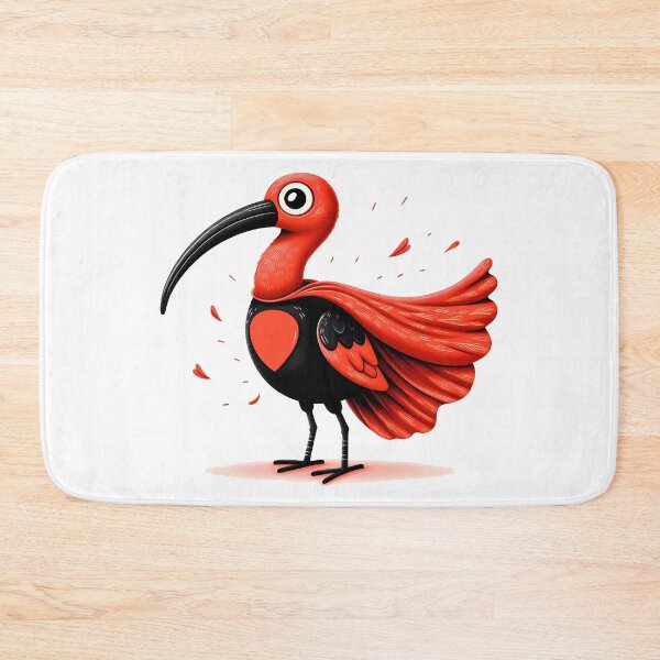 Item preview, Scarlet Ibis Superhero Heart Emblem - Scandinavian Folk Art by heidiannemorris © designed and sold by FOLK ART FUSION by heidiannemorris.
