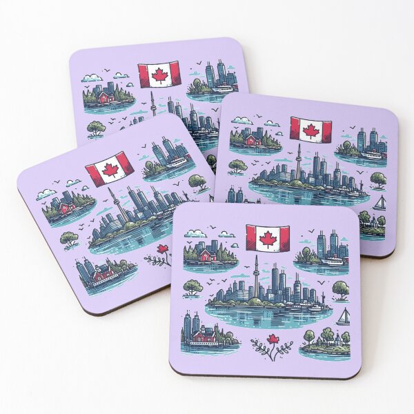 Item preview, Queens Quay Toronto Canada Minimalist Watercolor Sticker,  designed and sold by PaintMeWorld.