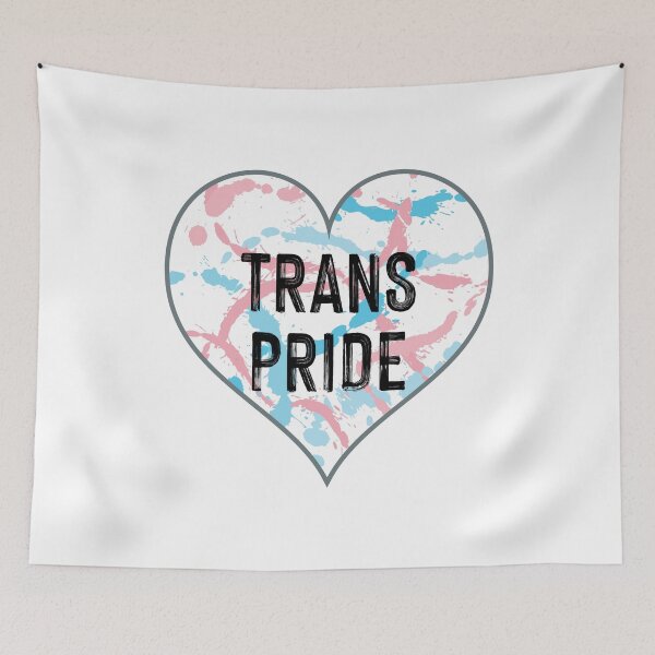 Item preview, Trans Pride - Splattered Rainbow Heart designed and sold by Daniel Bevis Design.