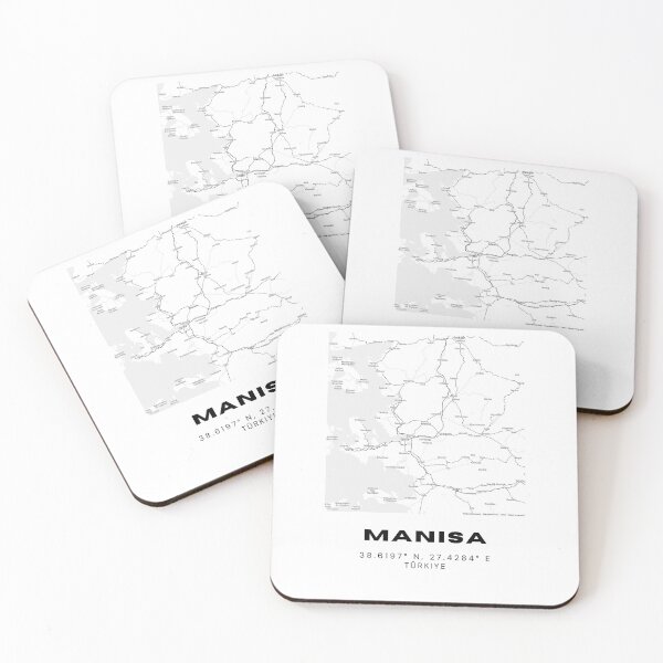 Item preview, Minimalist Manisa Map – Black & White Elegant City Art designed and sold by RM-Journey.
