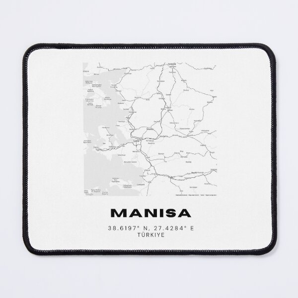 Item preview, Minimalist Manisa Map – Black & White Elegant City Art designed and sold by RM-Journey.