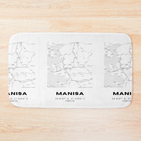 Item preview, Minimalist Manisa Map – Black & White Elegant City Art designed and sold by RM-Journey.