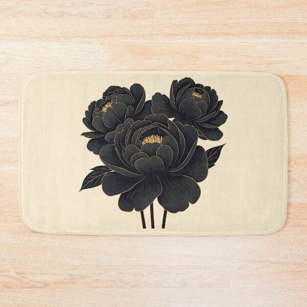 Item preview, Black peonies designed and sold by PrintLabStudio.