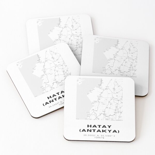 Item preview, Minimalist Hatay (Antakya) Map – Black & White Historic City Art designed and sold by RM-Journey.