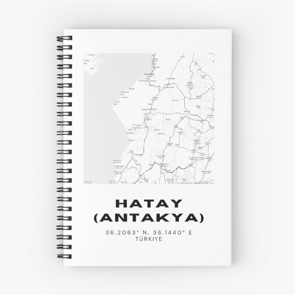 Item preview, Minimalist Hatay (Antakya) Map – Black & White Historic City Art designed and sold by RM-Journey.