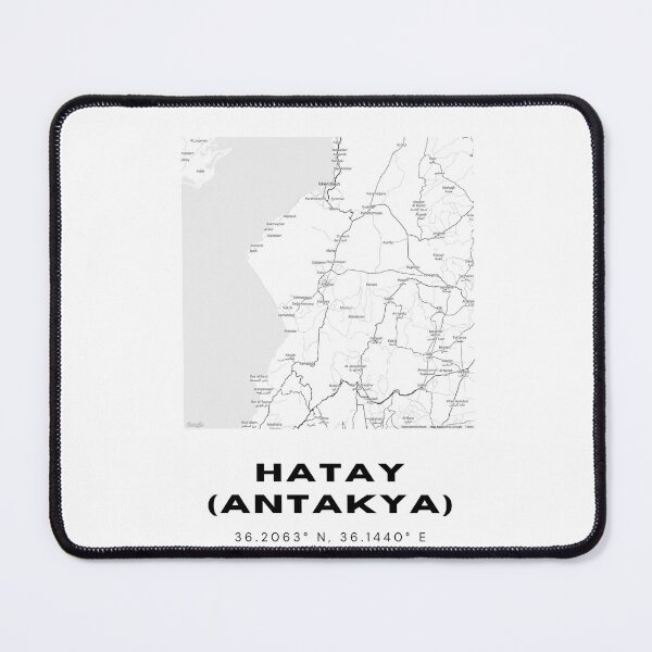 Item preview, Minimalist Hatay (Antakya) Map – Black & White Historic City Art designed and sold by RM-Journey.