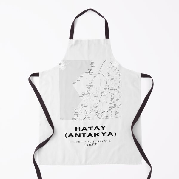 Item preview, Minimalist Hatay (Antakya) Map – Black & White Historic City Art designed and sold by RM-Journey.