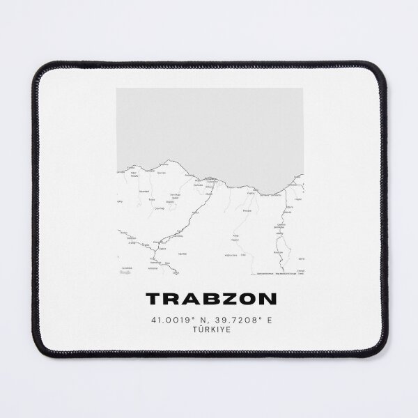 Item preview, Minimalist Trabzon Map – Black & White Coastal City Print designed and sold by RM-Journey.
