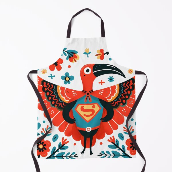 Item preview, Scarlet Ibis Superhero Wings Outstretched - Scandinavian Folk Art by heidiannemorris © designed and sold by FOLK ART FUSION.