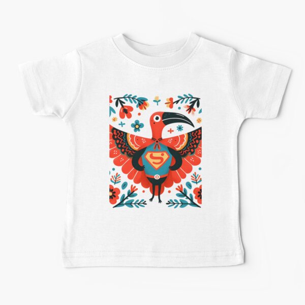 Item preview, Scarlet Ibis Superhero Wings Outstretched - Scandinavian Folk Art by heidiannemorris © designed and sold by FOLK ART FUSION by heidiannemorris.