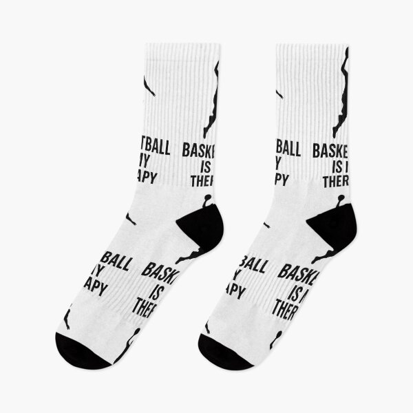 Item preview, Basketball Is My Therapy - Black and White Silhouette Design designed and sold by darkan1.