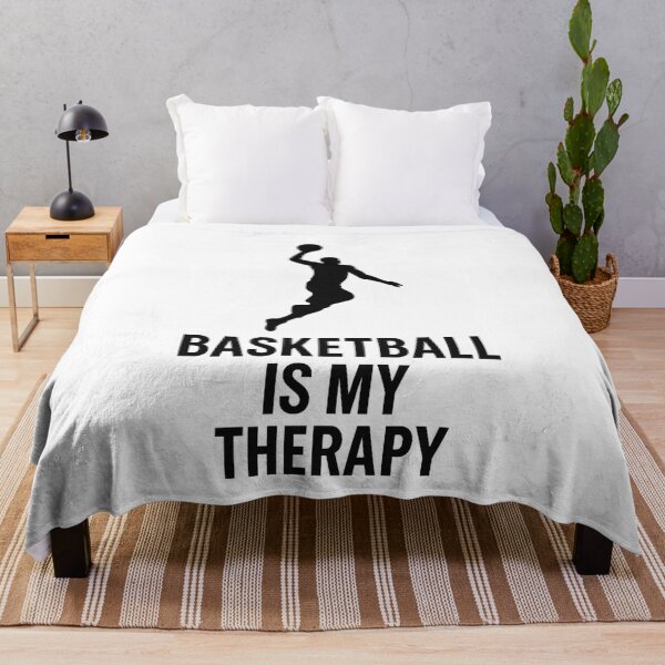 Item preview, Basketball Is My Therapy - Black and White Silhouette Design designed and sold by darkan1.