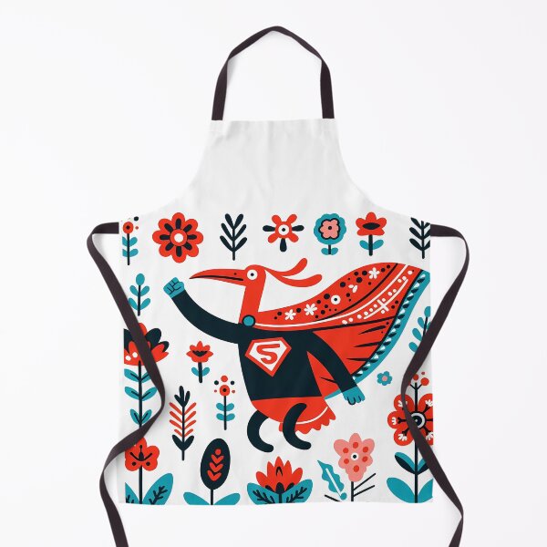 Item preview, Scarlet Ibis Superhero To The Rescue! - Scandinavian Folk Art by heidiannemorris © designed and sold by FOLK ART FUSION by heidiannemorris.