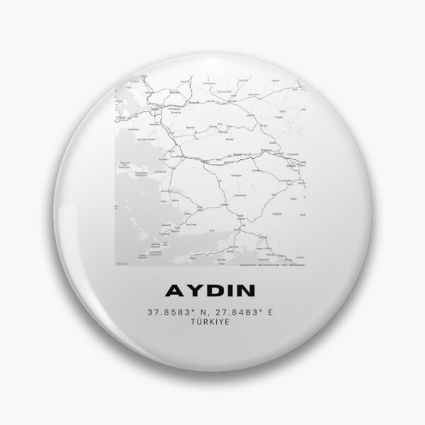 Item preview, Minimalist Aydın Map – Black & White Aegean City Poster designed and sold by RM-Journey.