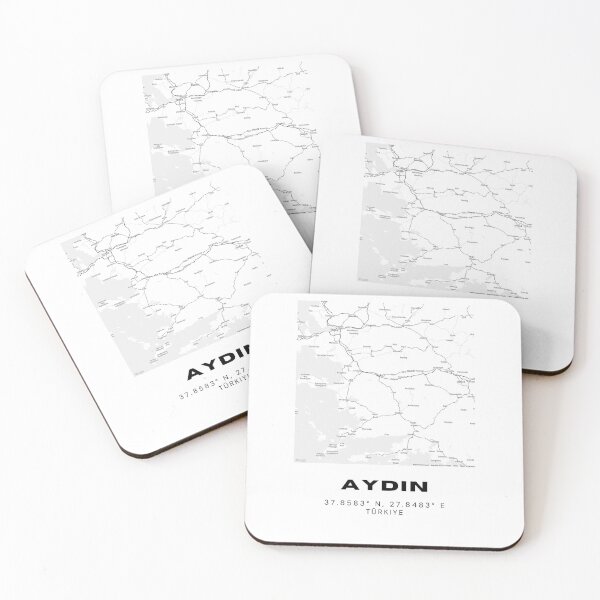 Item preview, Minimalist Aydın Map – Black & White Aegean City Poster designed and sold by RM-Journey.