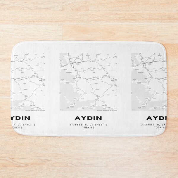Item preview, Minimalist Aydın Map – Black & White Aegean City Poster designed and sold by RM-Journey.