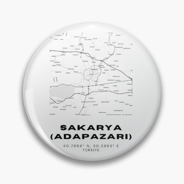 Item preview, Minimalist Sakarya (Adapazarı) Map – Clean Black & White City Poster designed and sold by RM-Journey.