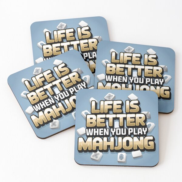Item preview, Life is Better with Mahjong – Modern Gamer Gift Design designed and sold by EmeraldeaArt.