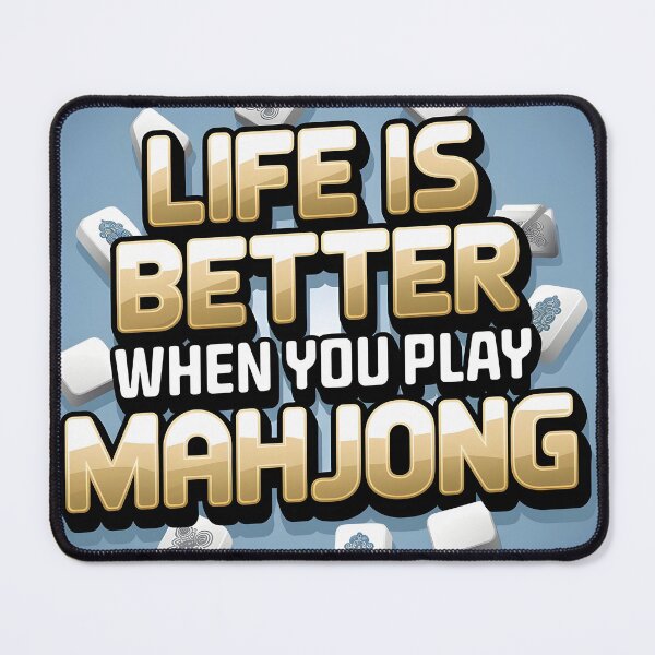 Item preview, Life is Better with Mahjong – Modern Gamer Gift Design designed and sold by EmeraldeaArt.
