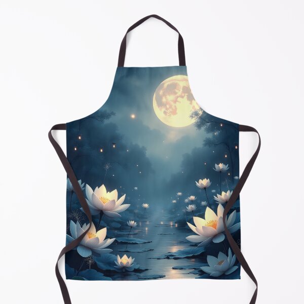 Item preview, Moonlit Serenity Over Lotus Pond designed and sold by oanaunciuleanu.