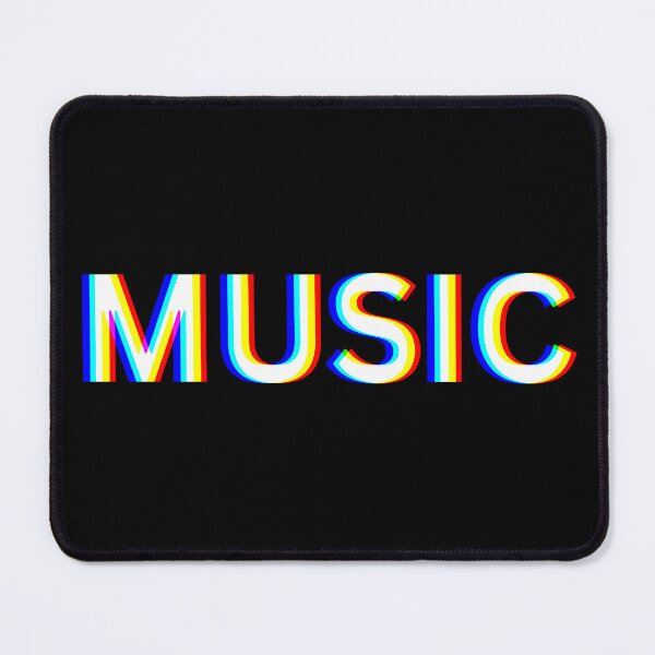 Item preview, MUSIC – RGB Glitch Text Design" designed and sold by dijjaboutique.