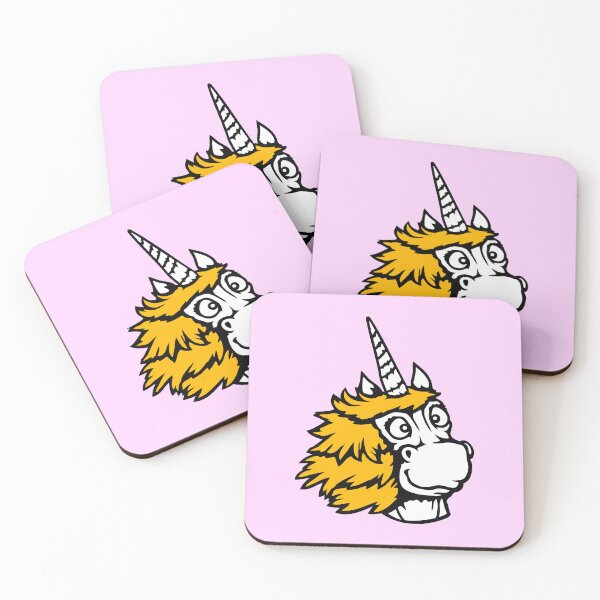 Item preview, Unicorn Happy Smiling Face Long Hair Cute Comic designed and sold by shirt-o-mat.