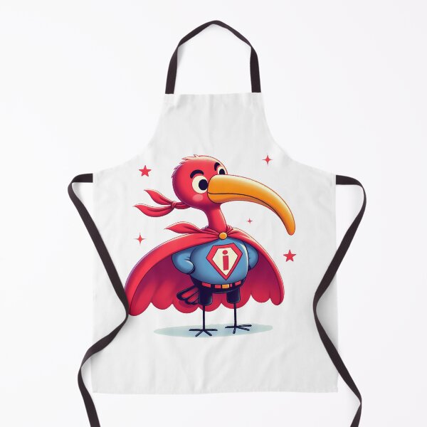 Item preview, Scarlet Ibis Friendly Superhero ready for action - Scandinavian Folk Art by heidiannemorris © designed and sold by FOLK ART FUSION.