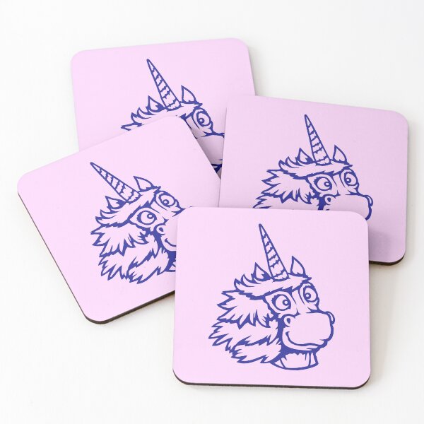 Item preview, Unicorn Happy Smiling Face Long Hair Cute Comic designed and sold by shirt-o-mat.