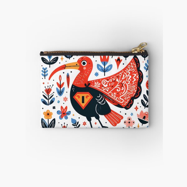 Item preview, Scarlet Ibis Superhero Cape Flair - Scandinavian Folk Art by heidiannemorris © designed and sold by FOLK ART FUSION.