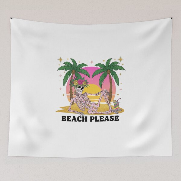 Item preview, Beach Please - Funny Skeleton Summer Vacation Shirt designed and sold by Tmino-design.